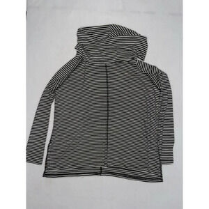 Jack By Bb Dakota Top Womens Size Small Black White Striped Cowl Neck‎ Shirt